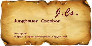 Jungbauer Csombor névjegykártya